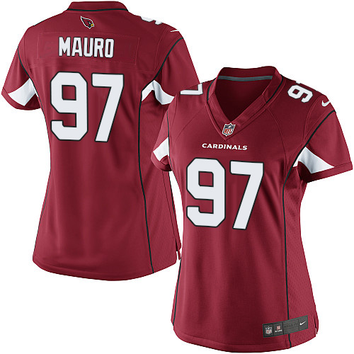 Women's Limited Josh Mauro Nike Jersey Red Home - #97 NFL Arizona Cardinals